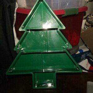 Crate and Barrel Christmas Tree Plastic Tight Seal Container